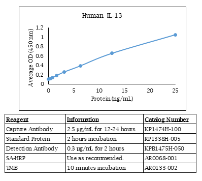 Human IL-13 Standard Curve
